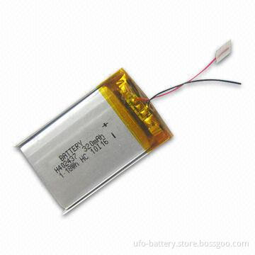 Lithium Polymer Battery, 3.7V 320mAh Capacity, Ideal for PDF/MP3 Player